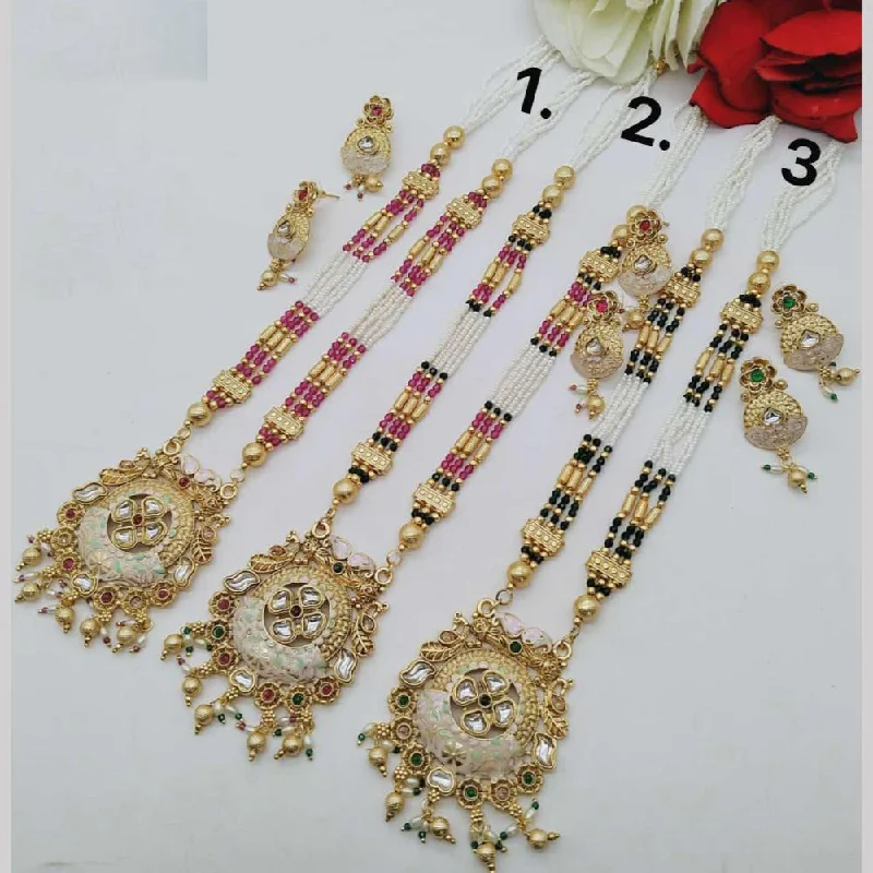 Limited-Time Offer On Premium Jewelry Collections FS Collection Gold Plated Long Necklace Set (1 Piece Only Assorted Design) Limited-Time Offer On Premium Jewelry Collections FS Collection Gold Plated Long Necklace Set (1 Piece Only Assorted Design)