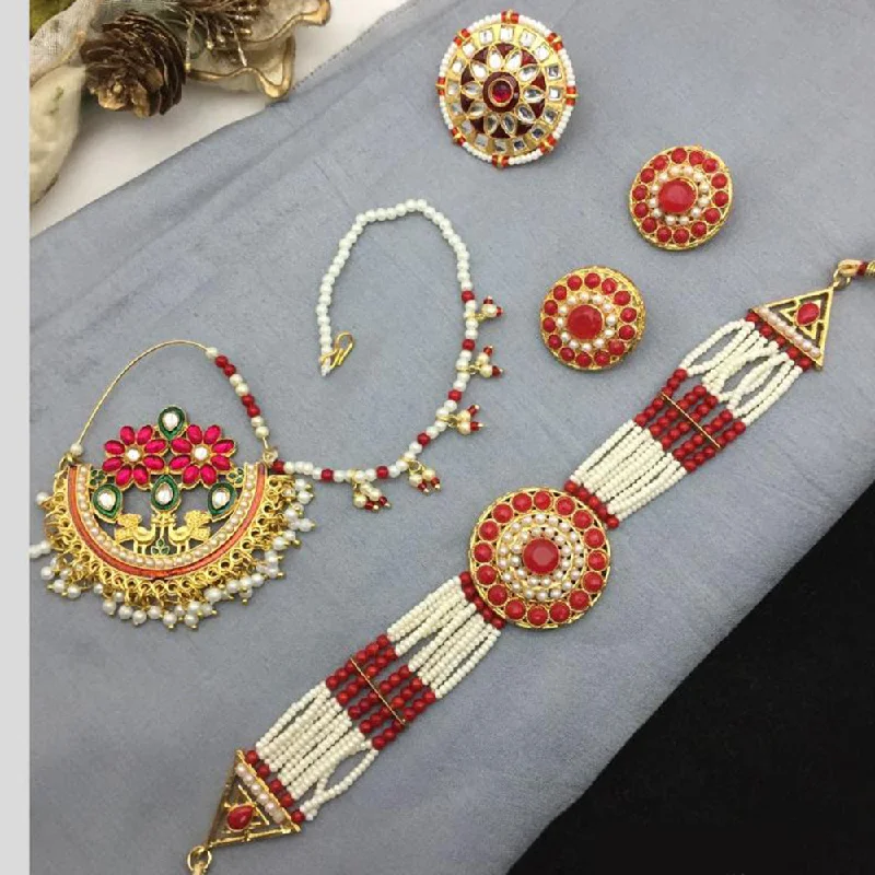 Don't Miss Our Biggest Jewelry Sale Of The Season FS Collection Gold Plated Pearl Choker Necklace Set Don't Miss Our Biggest Jewelry Sale Of The Season FS Collection Gold Plated Pearl Choker Necklace Set