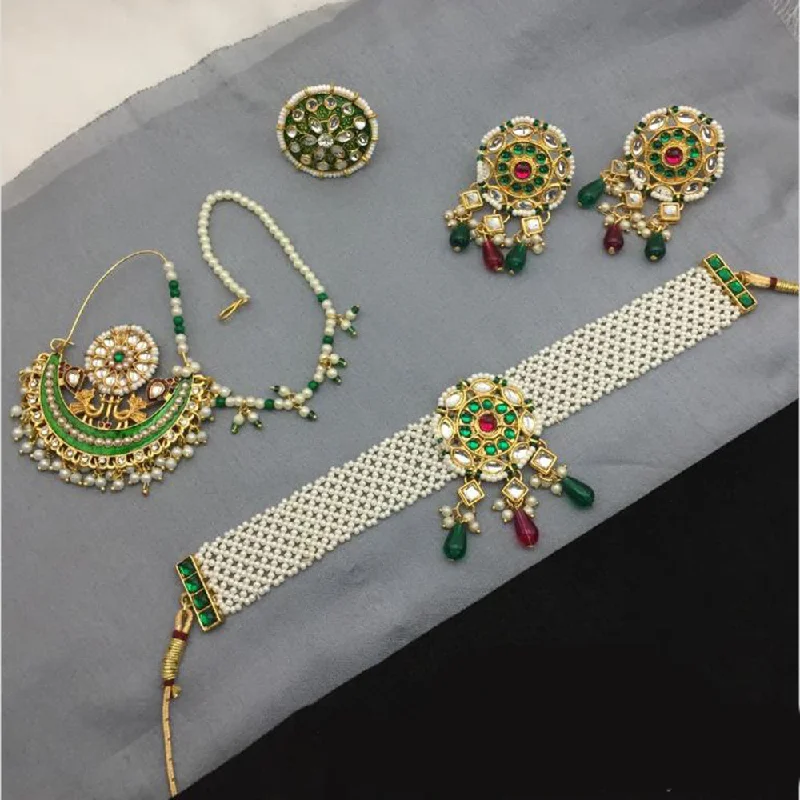 Discounted Jewelry For A Glamorous Look FS Collection Gold Plated Pearl Choker Necklace Set Discounted Jewelry For A Glamorous Look FS Collection Gold Plated Pearl Choker Necklace Set