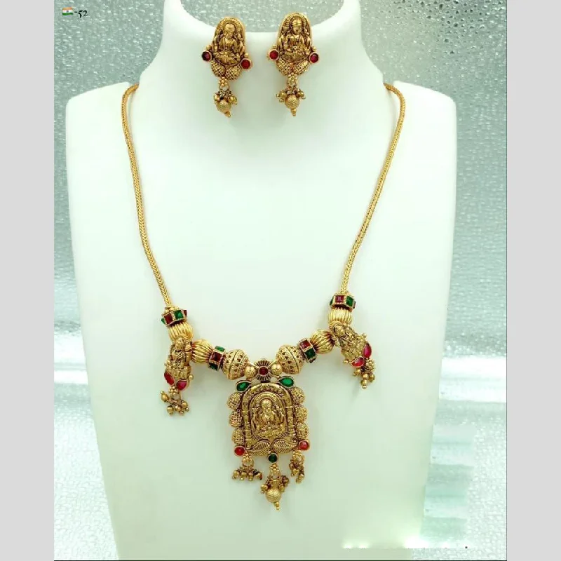 Elegant Jewelry, Exclusive Prices – Shop Now FS Collection Gold Plated Pota Stone Necklace Set Elegant Jewelry, Exclusive Prices – Shop Now FS Collection Gold Plated Pota Stone Necklace Set