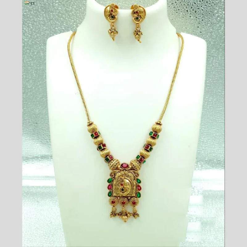 Handcrafted Jewelry Sale – Unique Designs At Low Prices FS Collection Gold Plated Pota Stone Necklace Set Handcrafted Jewelry Sale – Unique Designs At Low Prices FS Collection Gold Plated Pota Stone Necklace Set