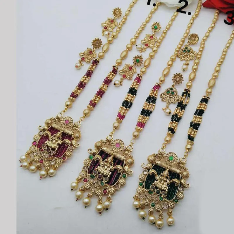 Premium Jewelry At Special Low Prices For A Limited Time FS Collection Gold Plated Temple Long Necklace Set (1 Piece Only Assorted Design) Premium Jewelry At Special Low Prices For A Limited Time FS Collection Gold Plated Temple Long Necklace Set (1 Piece Only Assorted Design)