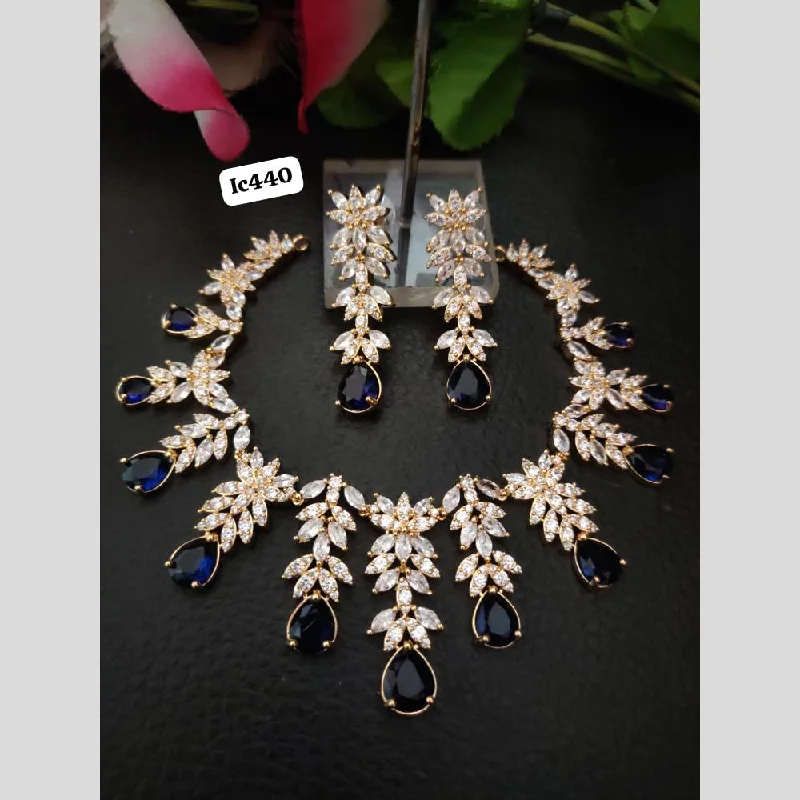 Luxury Meets Affordability – Jewelry Sale Live Now FS Collection Rose Gold Plated Crystal Stone And American Diamiond Necklace Set Luxury Meets Affordability – Jewelry Sale Live Now FS Collection Rose Gold Plated Crystal Stone And American Diamiond Necklace Set