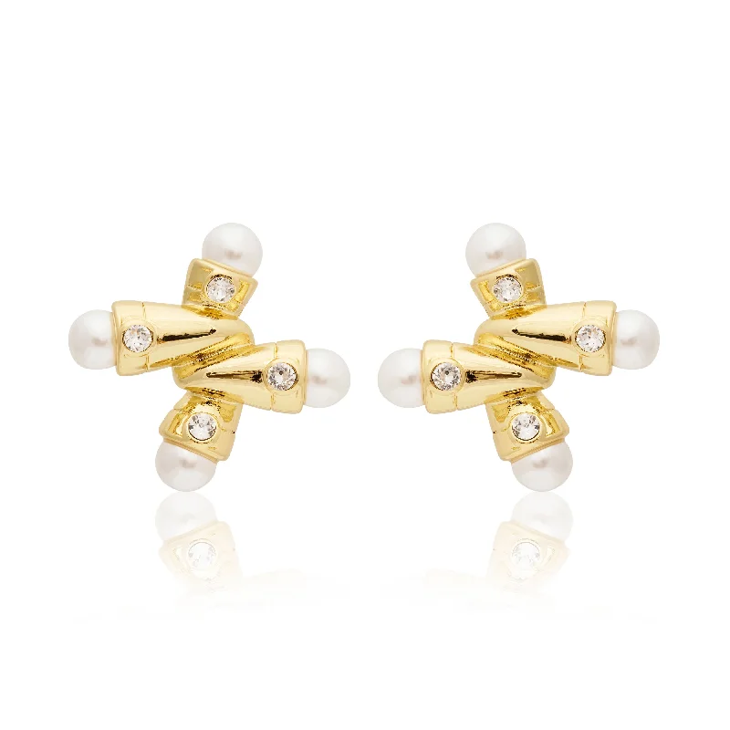 Dazzle In Elegance With Our Biggest Jewelry Sale Crystal "X" Earrings