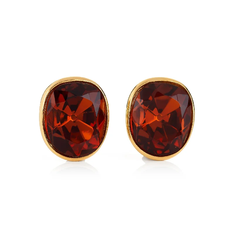 Shop Dazzling Jewelry At The Best Prices Gold Faceted Topaz Clip Earrings