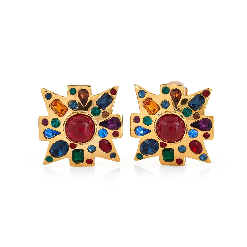 Shop Elegant Jewelry At Unbeatable Prices Gold Maltese Cross Clip Earrings