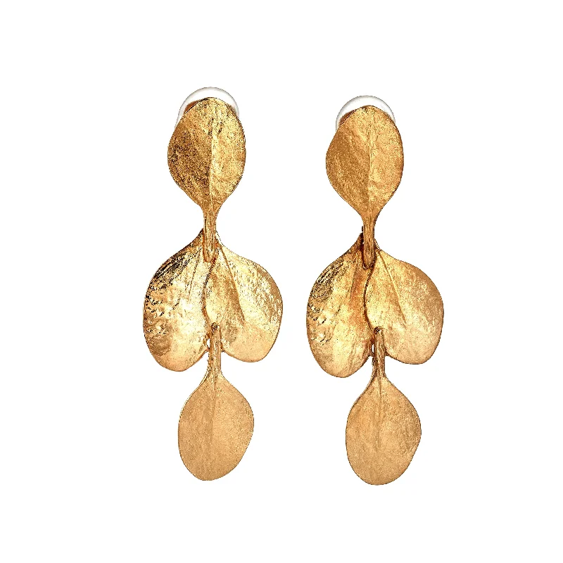 Unmissable Discounts On Timeless Jewelry Pieces Golden Leaf Drop Clip Earring