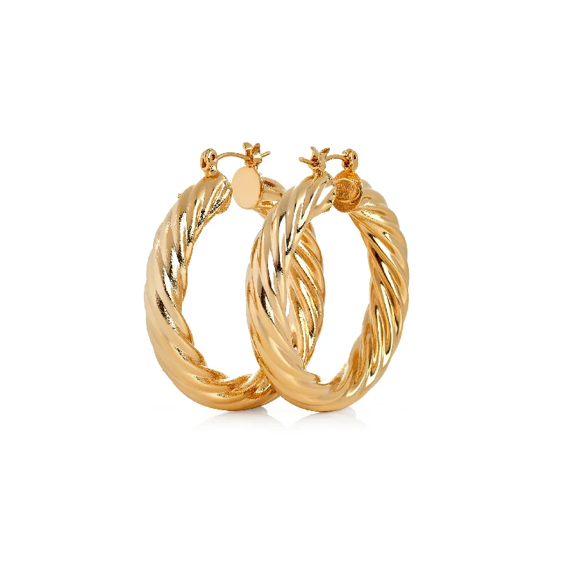 Best-Selling Jewelry Now Available At Special Deals Golden Twist Rope Hoops