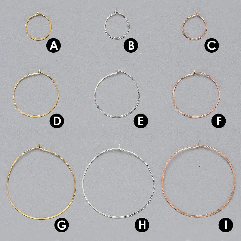 Premium Jewelry, Premium Discounts – Act Fast Round Wire Hoop Earrings  (E1023/E754/E753)