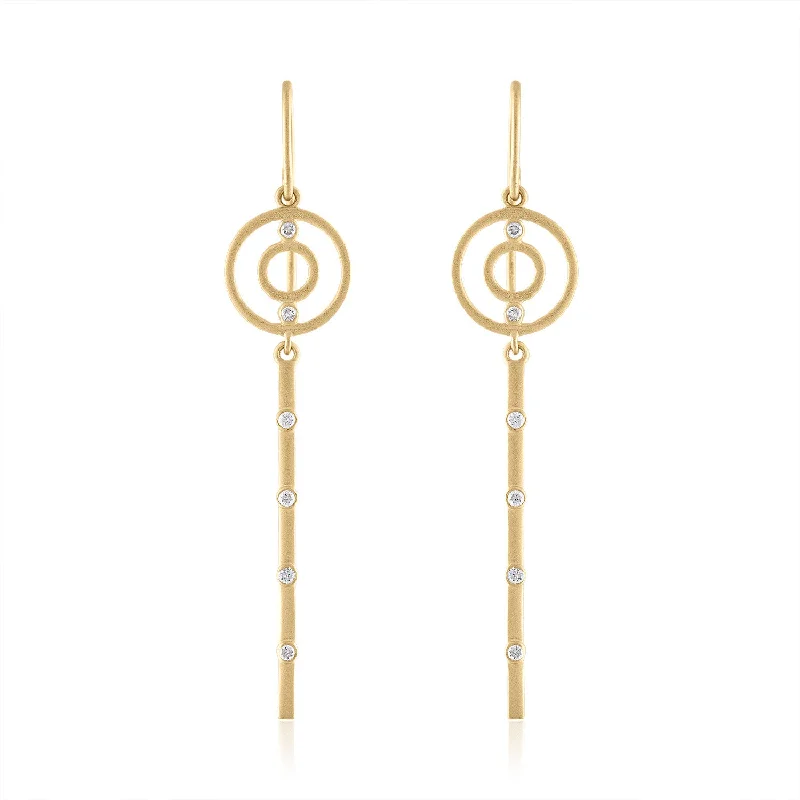 Shop Stylish Jewelry Now And Save Big Gold and Diamond Linear Earrings