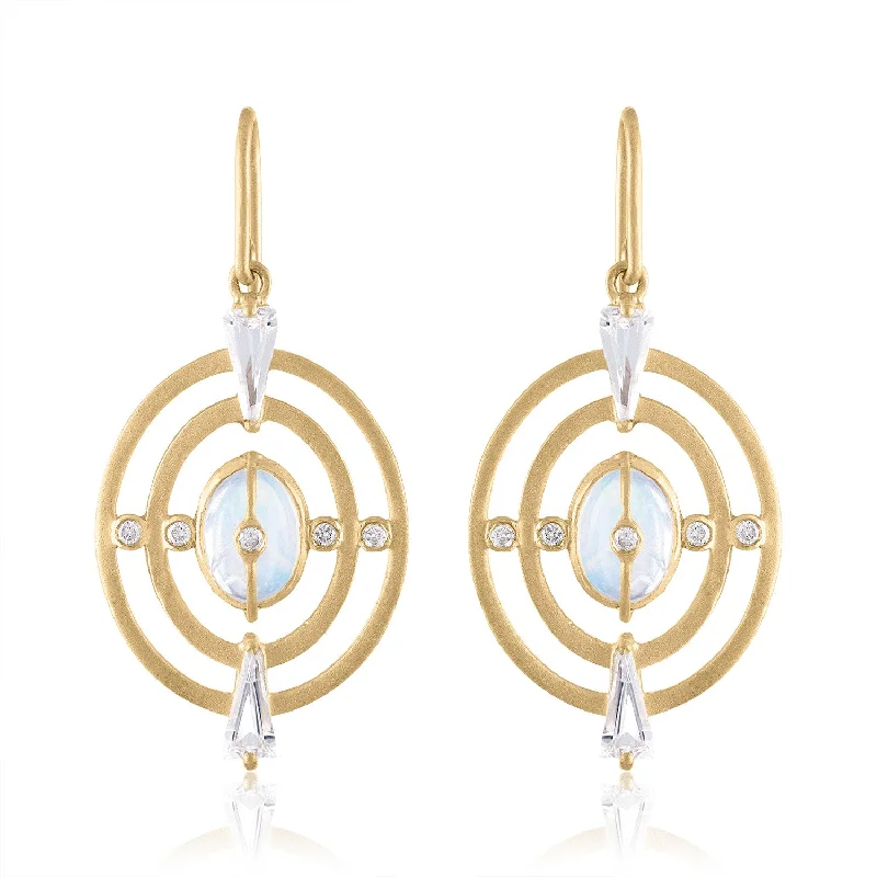 Limited-Stock Jewelry Sale – Once It's Gone, It's Gone Moonstone and White Topaz Earrings