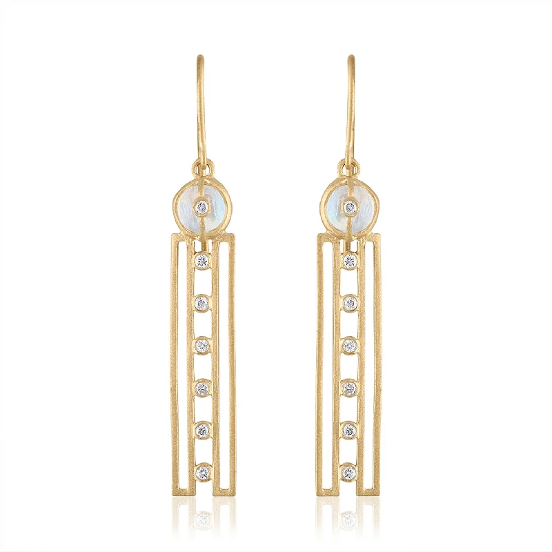 Stunning Jewelry At A Fraction Of The Price Moonstone and Diamond Earrings