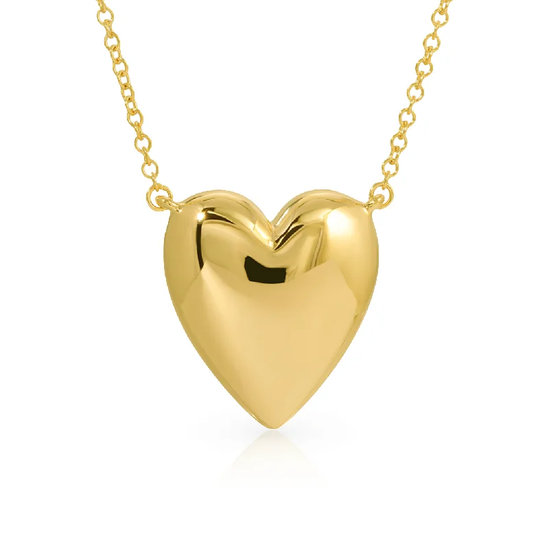 Handcrafted Beauty At Affordable Prices Heart Bold Golden Necklace