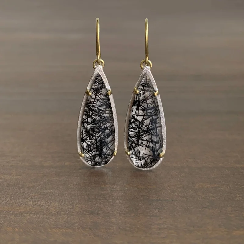 Don't Miss Our Biggest Jewelry Sale Of The Season Prong Set Teardrop Tourmalated Quartz Earrings