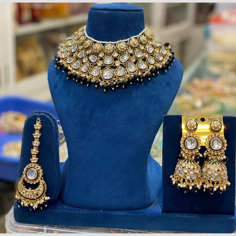 Shop Stylish Jewelry Now And Save Big Hira Collections Gold Plated Kundan Stone And Pearls Choker Necklace Set Shop Stylish Jewelry Now And Save Big Hira Collections Gold Plated Kundan Stone And Pearls Choker Necklace Set
