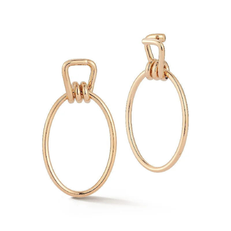 Shop Fine Jewelry With Amazing Deals HUXLEY 18K ELONGATED COIL LINK EARRINGS
