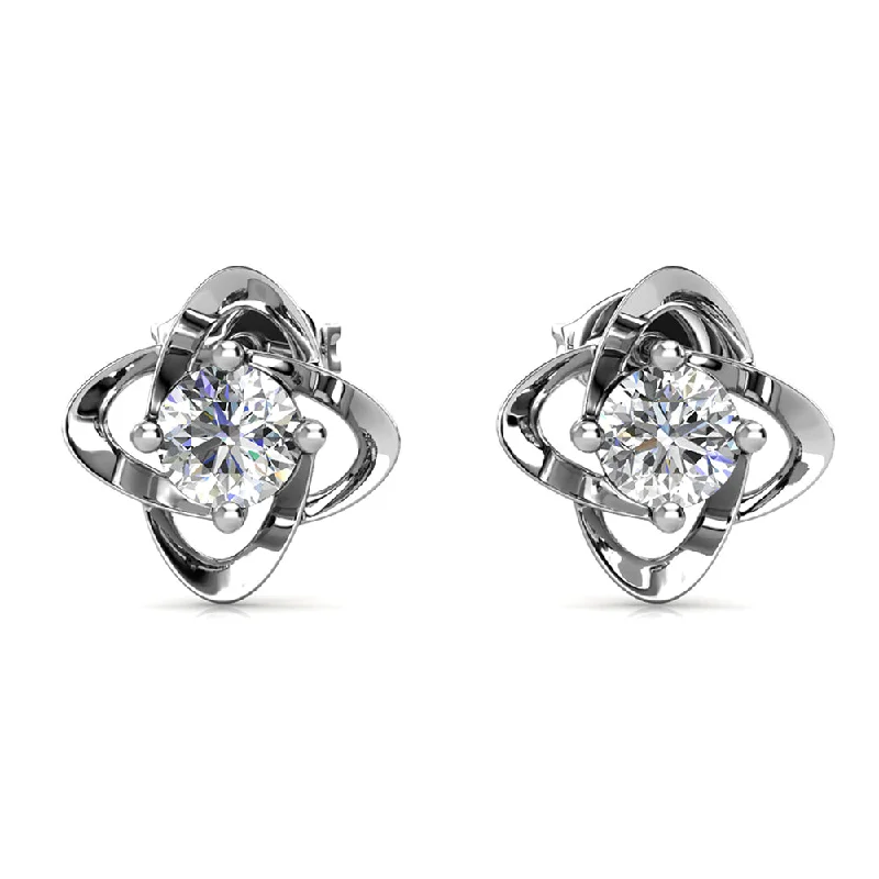 Shine Without Limits – Jewelry Sale Happening Now Infinity April Birthstone Diamond Earrings 18k White Gold Plated Silver Birthstone Earrings with Swarovski Crystal
