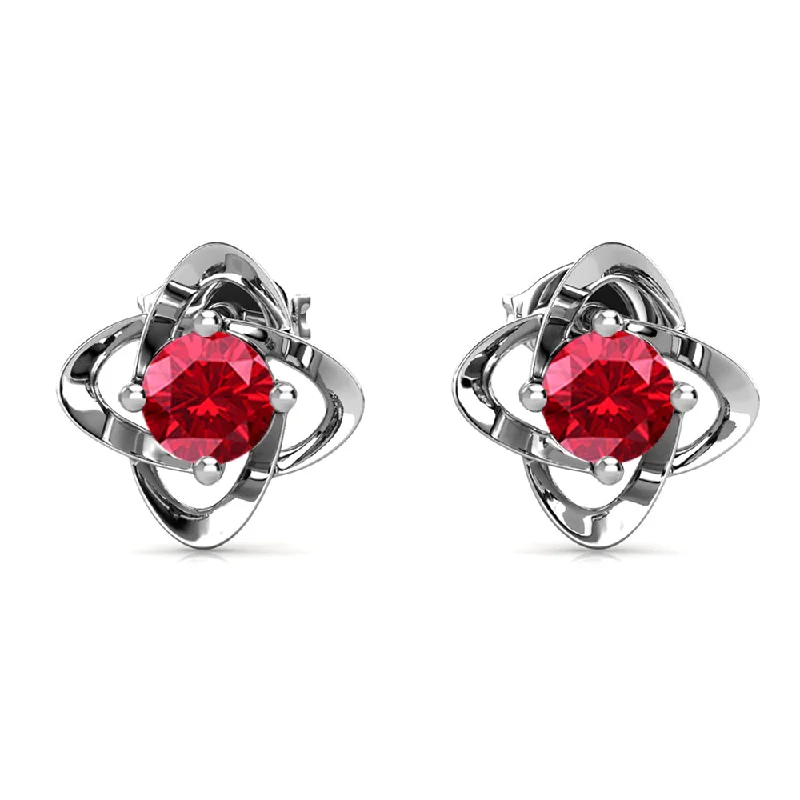 Shop Fine Jewelry With Exclusive Savings Infinity July Birthstone Peridot Earrings 18k White Gold Plated Silver Birthstone Earrings with Swarovski Crystal