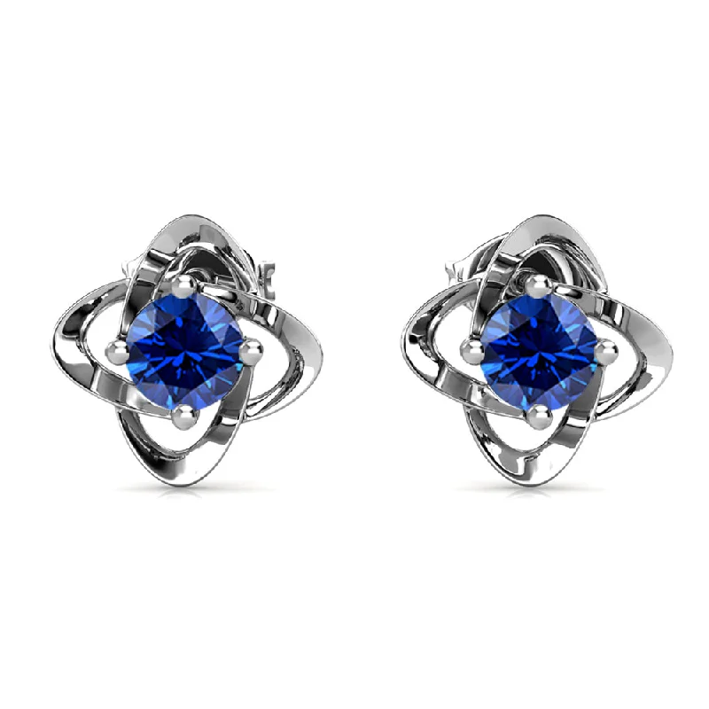 Flash Sale On Stunning Jewelry – Don't Miss Out Infinity September Birthstone Peridot Earrings 18k White Gold Plated Silver Birthstone Earrings with Swarovski Crystals