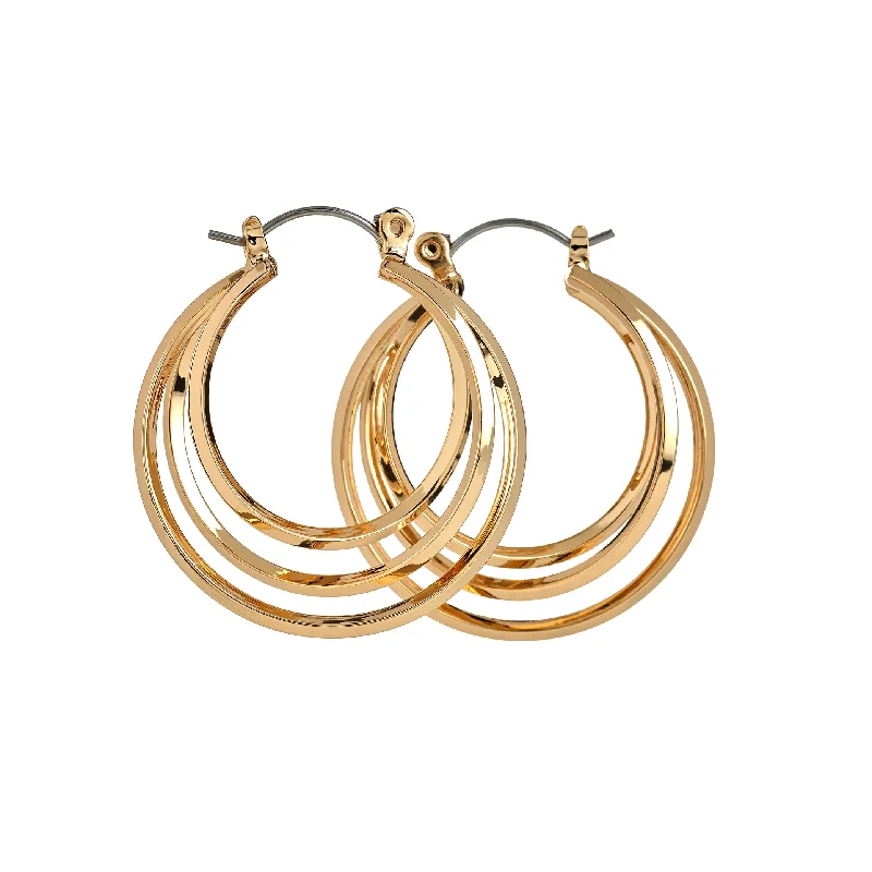 Grab Your Favorite Jewelry At The Lowest Prices Interlocking Hoop Pierced Earrings