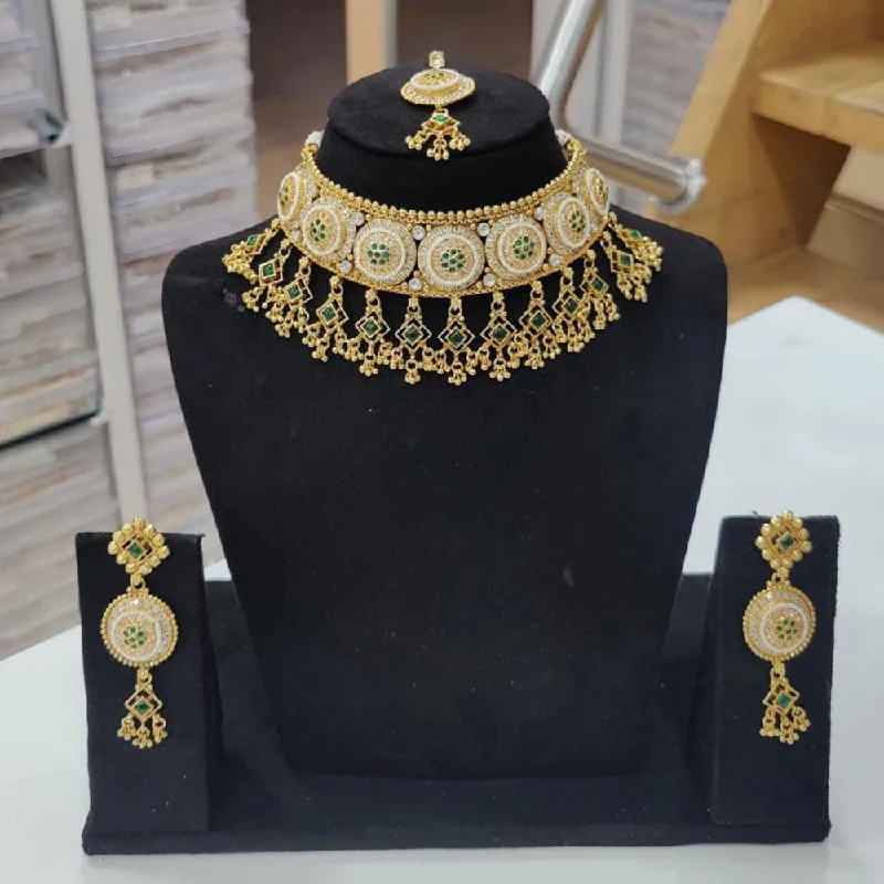 Flash Sale On Stunning Jewelry – Don't Miss Out JCM Gold Plated Pota Stone And Pearls Choker Necklace Set Flash Sale On Stunning Jewelry – Don't Miss Out JCM Gold Plated Pota Stone And Pearls Choker Necklace Set