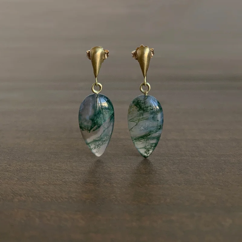 Fashion-Forward Jewelry At Incredible Prices Moss Agate Lacryma Earrings