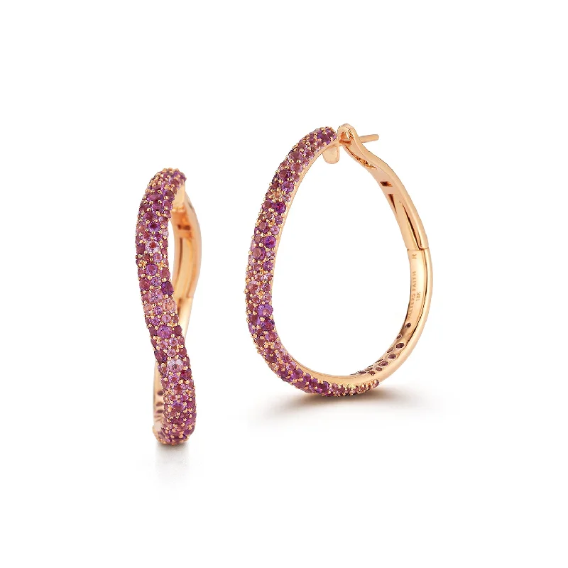 Exclusive Jewelry Sale – Grab Timeless Pieces Now JULIAN 18K GOLD AND AMETHYST CURVED HOOP EARRINGS