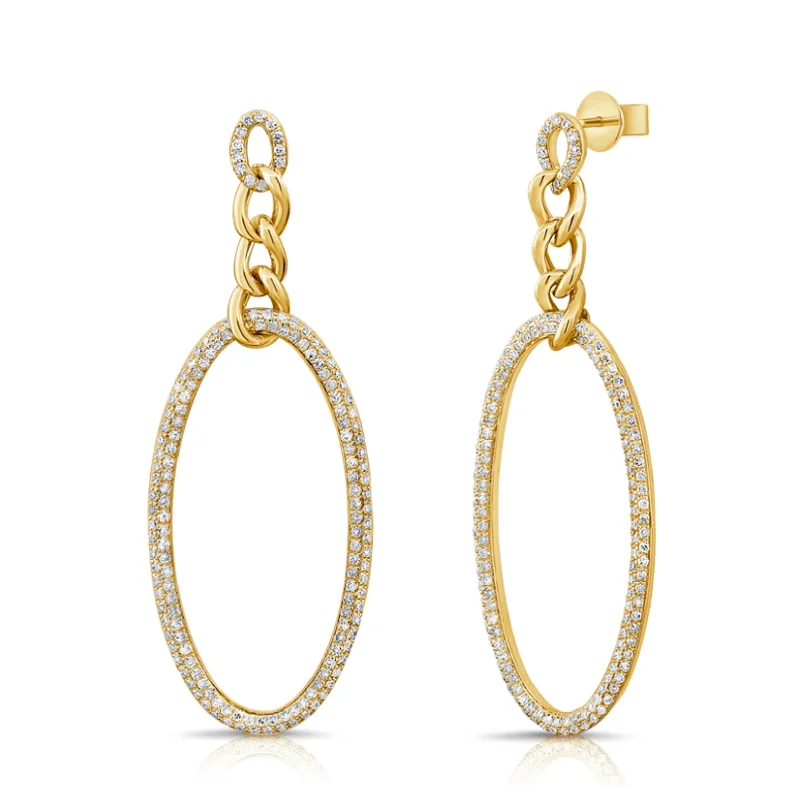 Affordable Gold-Plated Jewelry For Modern Fashion Large Diamond Cuban Drops
