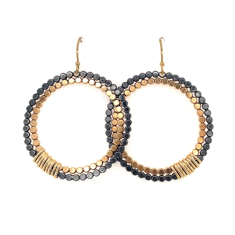 Huge Markdowns On Premium Jewelry Styles Large Signature Double Beaded Circles (E1795)