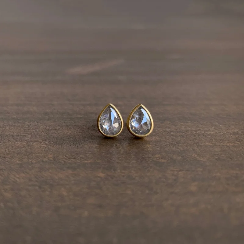 Timeless Elegance, Temporary Discounts – Act Fast Icy White Teardrop Diamond Studs