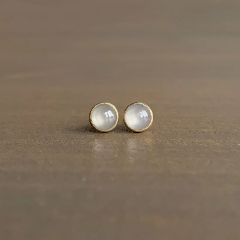 Unique Jewelry For Less – Shop The Sale Now Pale Grey Diamond Cabochon Studs