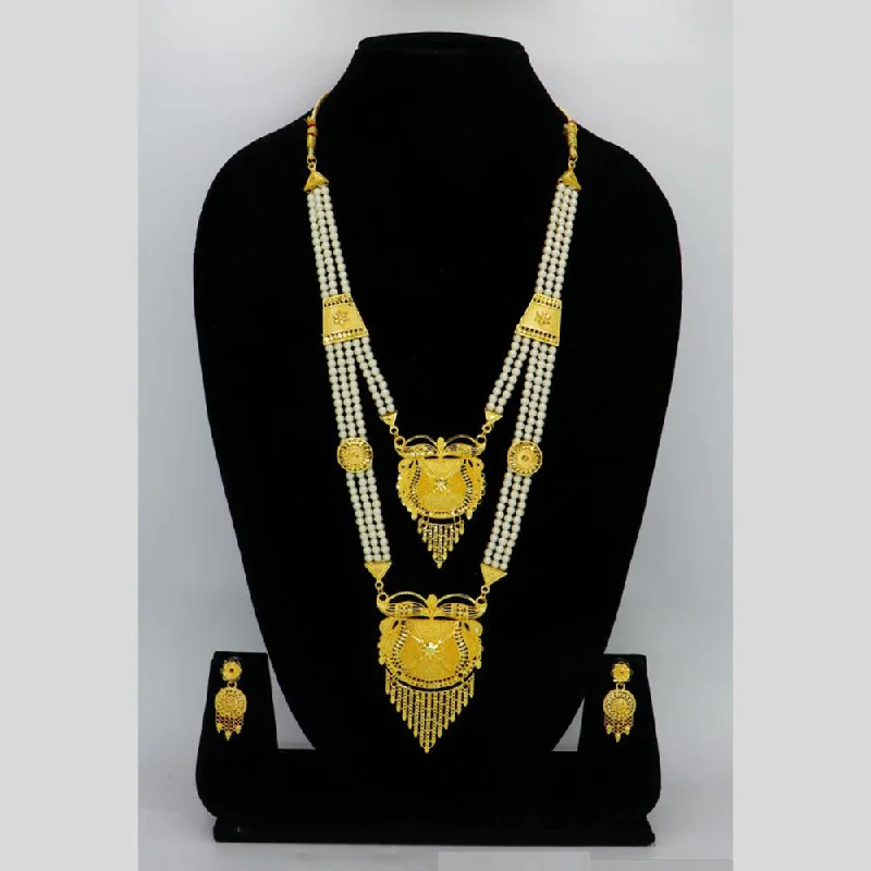 Limited-Time Offer On Premium Jewelry Collections Mahavir Dye Gold Pearl Long Necklace Set Limited-Time Offer On Premium Jewelry Collections Mahavir Dye Gold Pearl Long Necklace Set