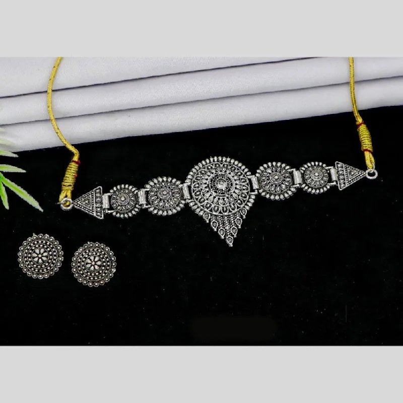 Trending Jewelry Now Available At Exclusive Prices Mahavir Oxidised Plated Choker Necklace Set Trending Jewelry Now Available At Exclusive Prices Mahavir Oxidised Plated Choker Necklace Set