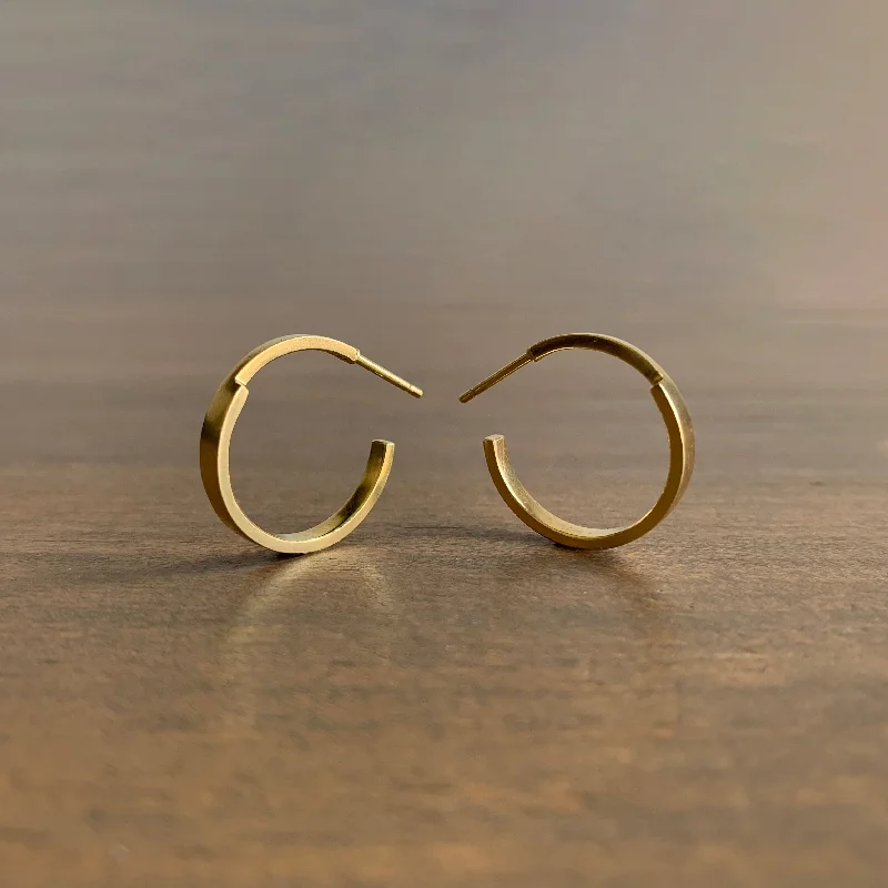 Timeless Elegance, Temporary Discounts – Act Fast Medium Wedge Hoop Earrings