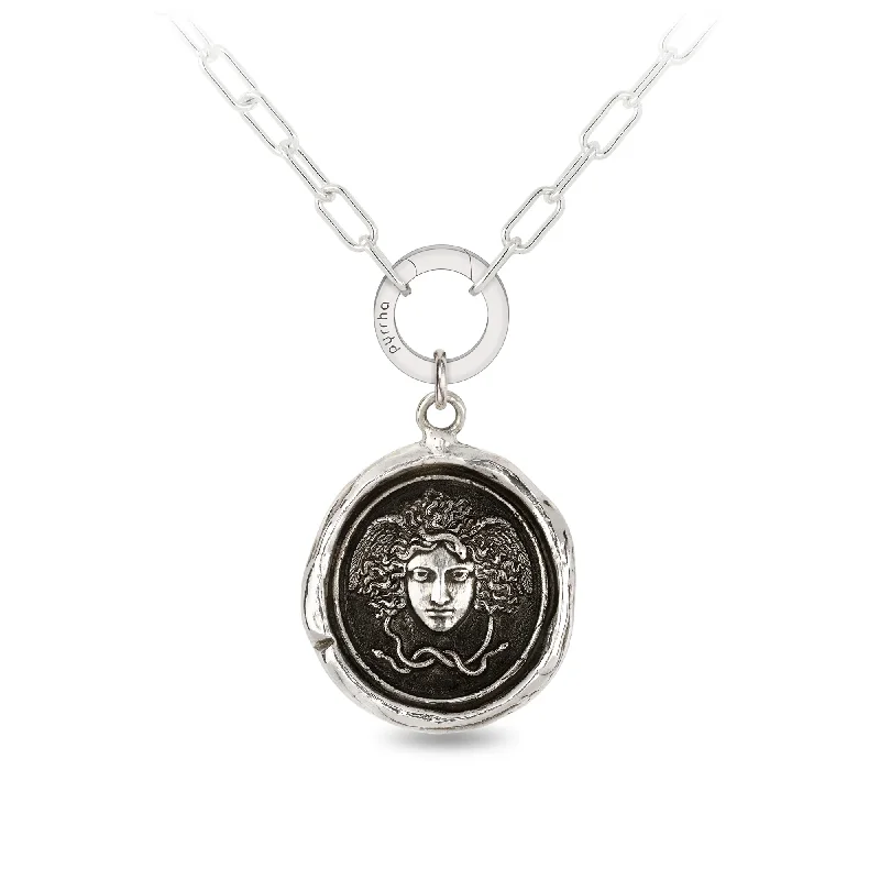 Chic And Stylish Jewelry At Exclusive Prices Medusa Small Paperclip Chain Necklace