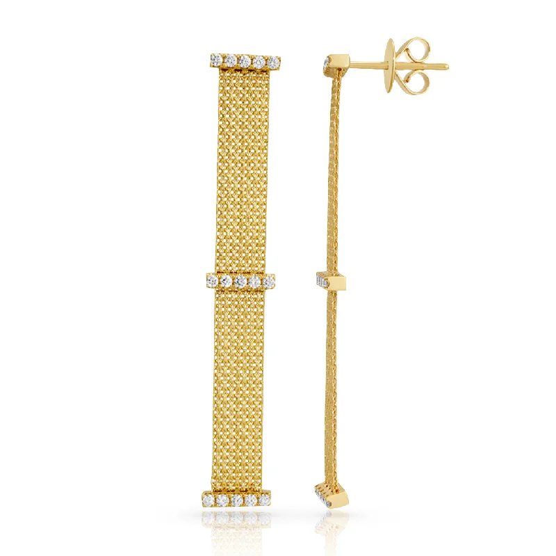 Shine Without Limits – Jewelry Sale Happening Now Mesh and Diamond Tassel Earrings