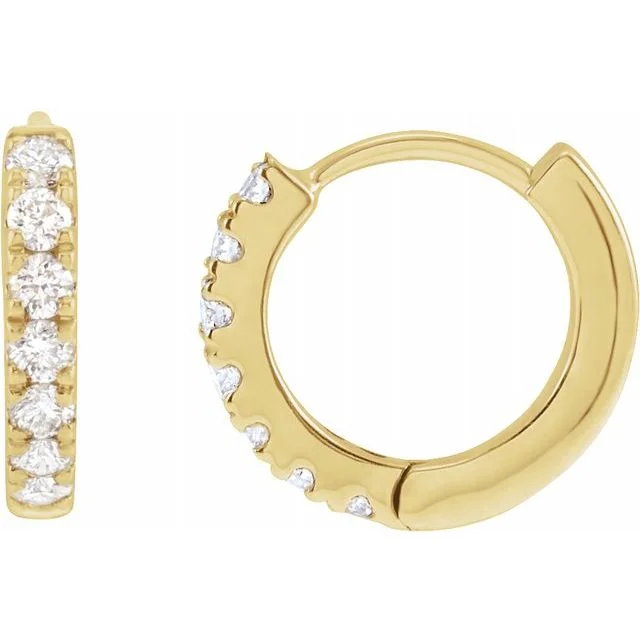 Limited-Time Jewelry Sale – Don't Miss These Deals Mini 10mm 14K Diamond Huggie Earrings (RE1845)