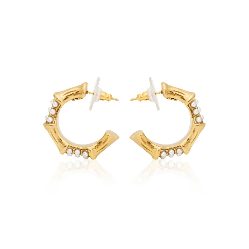 Huge Savings On Premium Jewelry Styles Mini Bamboo Hoop Earrings