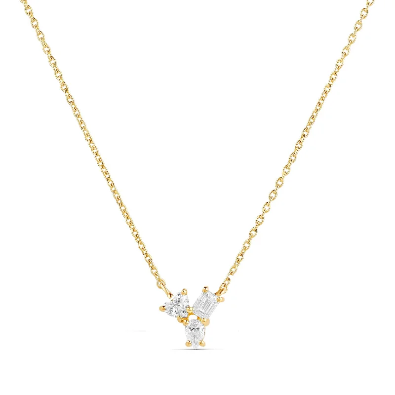 Exclusive Jewelry Sale Event – Shop Now Mini Mixed Shapes Trio Diamond Necklace