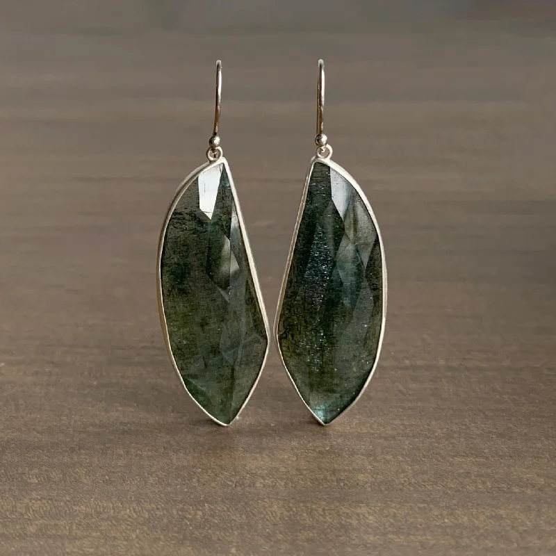 Exclusive Online Discounts On Stylish Jewelry Moss Aquamarine Leaf Earrings
