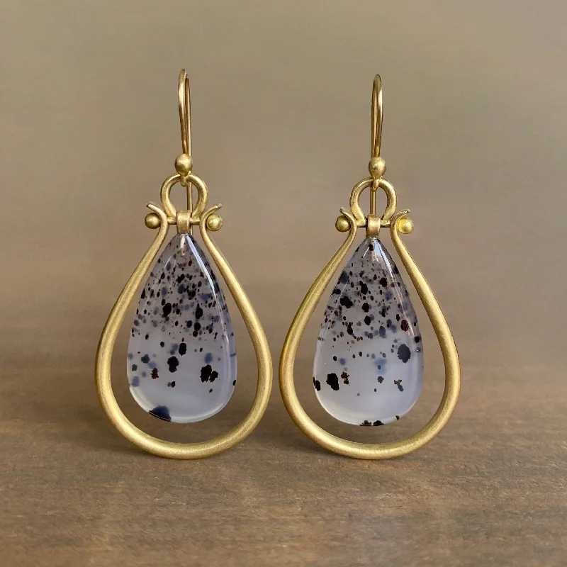 Trending Jewelry Now Available At Exclusive Prices Montana Agate Lyre Earrings