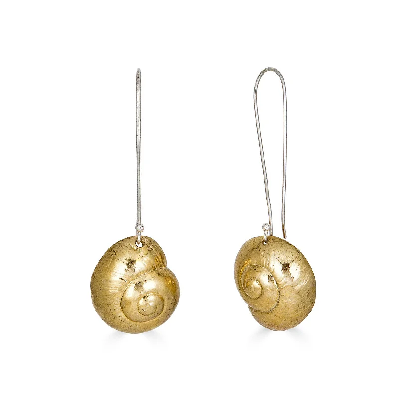 High-End Jewelry, Now More Affordable Than Ever Moon Snail Drops, Brass 2