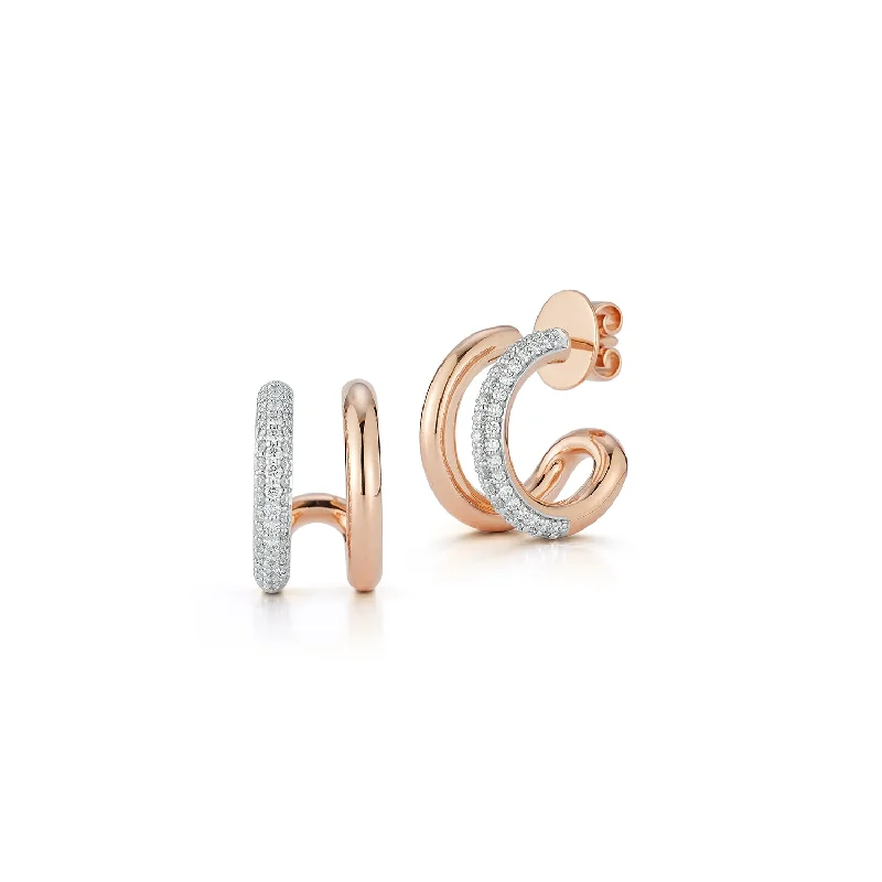 Unmissable Jewelry Clearance – Final Reductions MORRELL 18K GOLD AND DIAMOND ELONGATED LINK HOOP EARRINGS