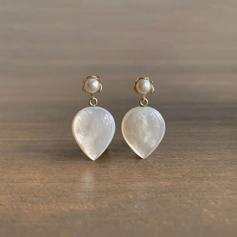 Luxury Jewelry Without The Luxury Price Tag Mother of Pearl Petal Drop Earrings