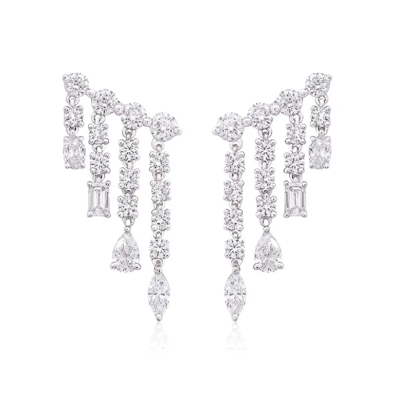 The Perfect Jewelry Piece At The Perfect Discount Multishape Cascade Statement Lab Diamond Earrings