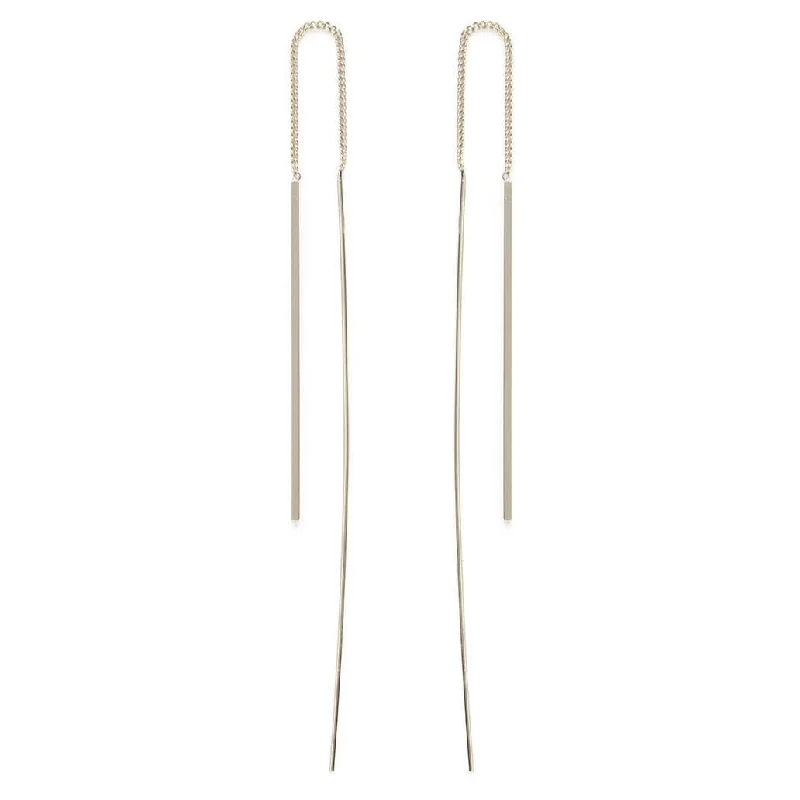 Timeless Jewelry At Special Discount Rates Sterling Silver Needle and Thread Earrings