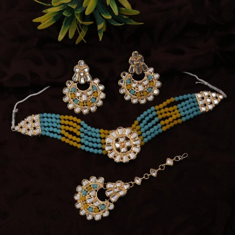 Affordable Luxury Jewelry – Style At A Great Price Neetu Art Gold Plated Kundan Choker Necklace Set Affordable Luxury Jewelry – Style At A Great Price Neetu Art Gold Plated Kundan Choker Necklace Set