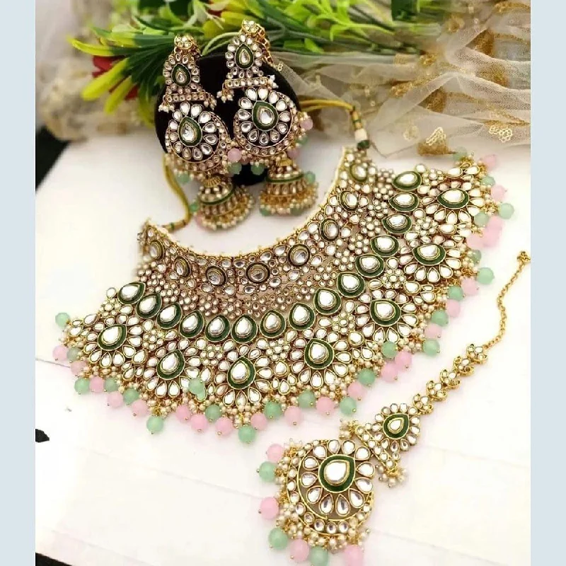 Upgrade Your Jewelry Collection For Less Neetu Art Gold Plated Kundan Meenakari Necklace Set Upgrade Your Jewelry Collection For Less Neetu Art Gold Plated Kundan Meenakari Necklace Set