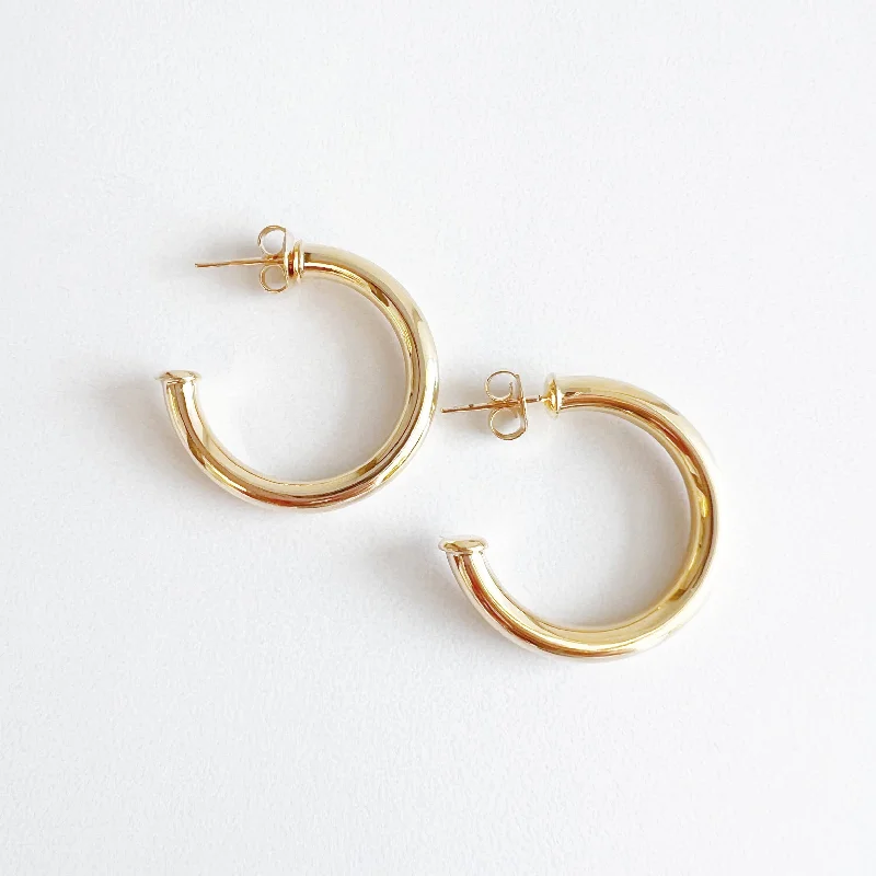 Don't Miss Out On Jaw-Dropping Jewelry Discounts Nova Tube Hoops Earrings Gold Filled