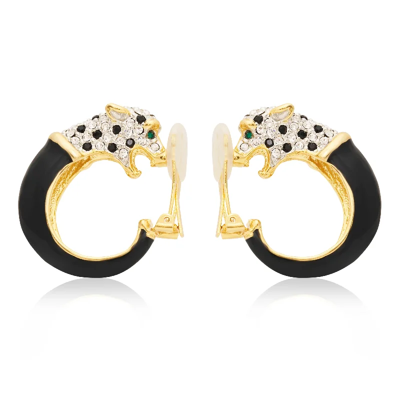 Jewelry Deals That Outshine The Rest Panther Head Clip Earrings